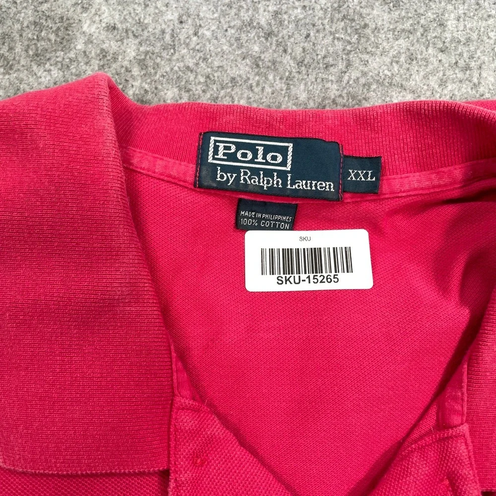 Polo Ralph Lauren Mens Polo Shirt XXL Red Short Sleeve Pique Pony Logo